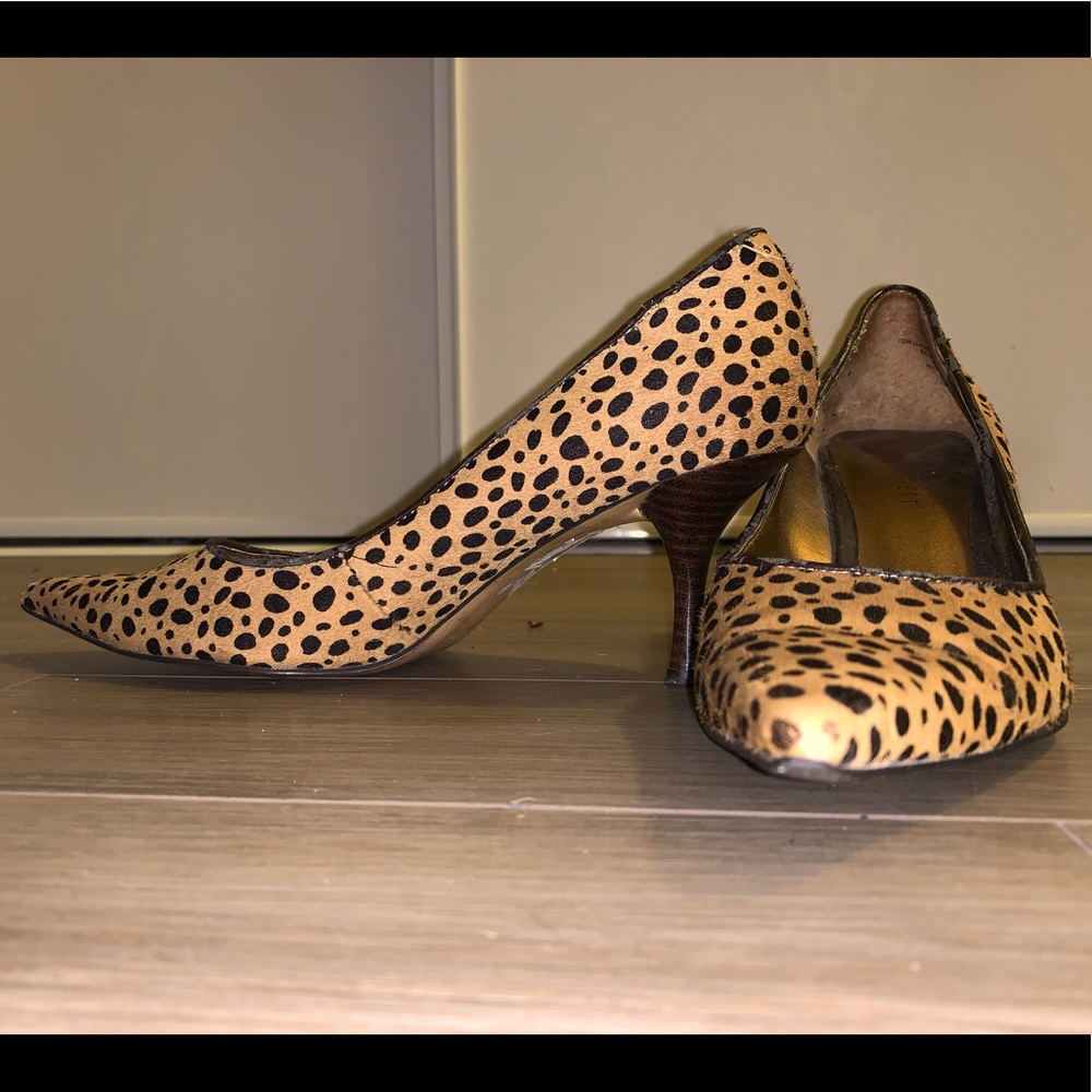 Nine West leopard kitten heel size 7